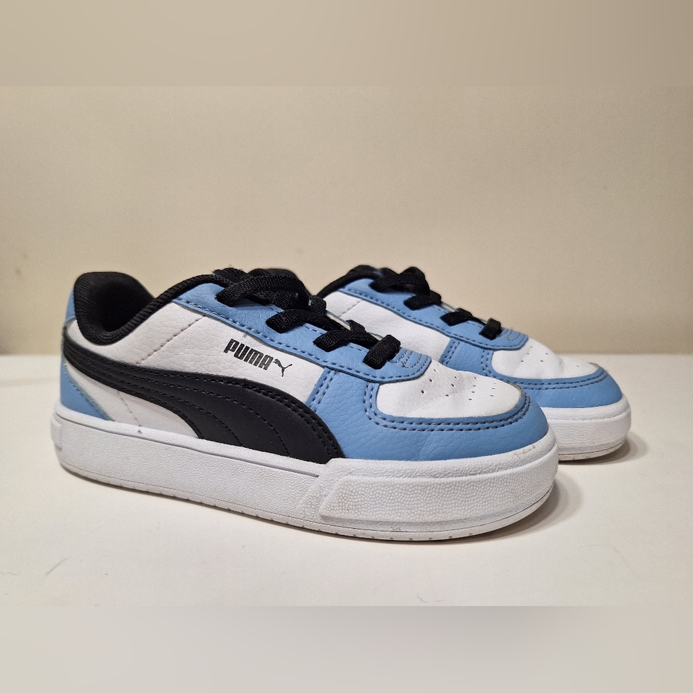 Puma Kid's 9 Carter Sneaker Black White Blue